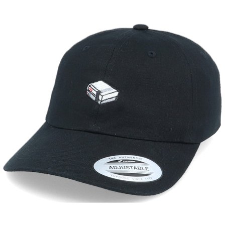 Iconic - Black - unconstructed - Cap - Retro NES Console Black Dad Cap - Hatstore
