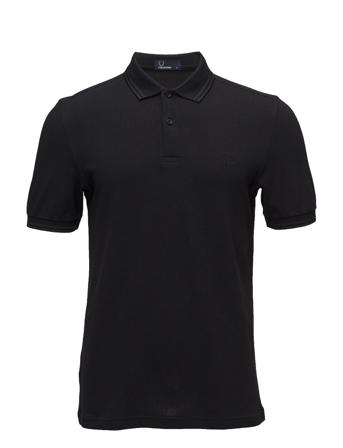 Twin Tipped Fp Shirt Polos Short-sleeved Svart Fred Perry