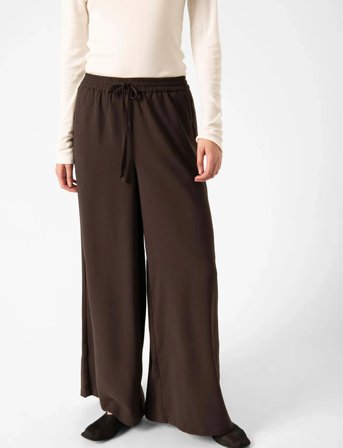 Soaked in Luxury Slshirley Wide Pants - Brown - XS