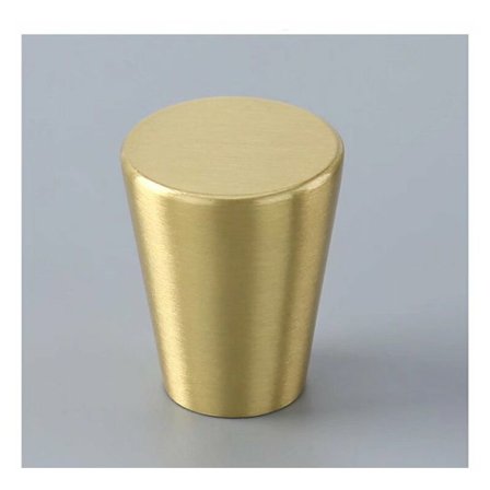 Garderoberhandtag Borstad mässing Skåp handtag Fruktad guldtejp för skåp, garderober, badrum, badrum och kök Set om 4 (avsmalnande)