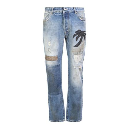Palm Angels Straight Jeans blå, Herr, Herr, Storlek: W31