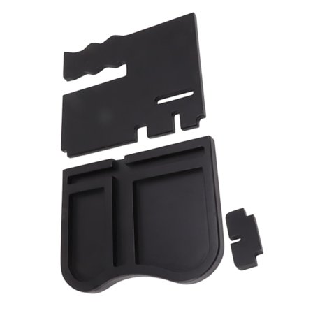 Multifunktionel telefon dockingstation pung nøgleholder natbordsorganisator sort