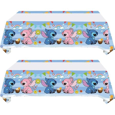 2 kpl Lilo ja Stitch -pöytäliina Lilo ja Stitch -pöytäpeite Juhlatarvikkeet Koristeet (70" x 42")