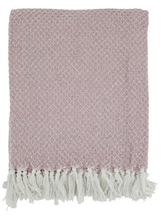 Chic Antique Bomullspledd Resirkulert rosa 130x150