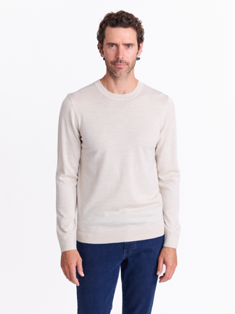 MATCH - Berto merino genser - Mario Conti - Str. M - Herre - Gensere & Cardigans - Grå - 100% ull-merino