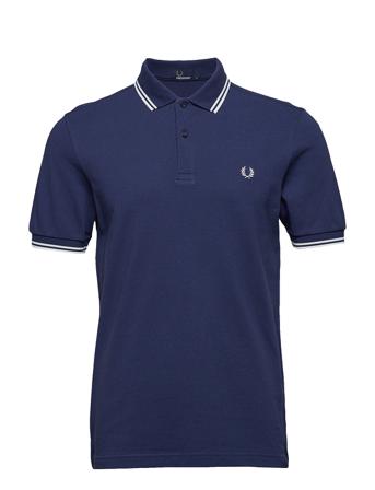 Twin Tipped Fp Shirt Polos Short-sleeved Blå Fred Perry