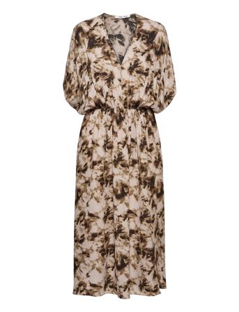 Andina Long Dress Aop 8083 Brown Samsøe Samsøe