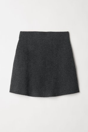 Soft Goat - Mini Skirt - Cashmere skirt - S - Charcoal