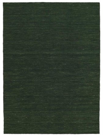 Tapis De Laine Uni Handloom Flat Vert Forêt Grand