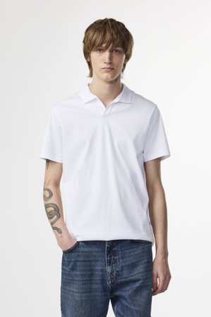 NN.07 Paul 3525 Polo Herren Weiß Bio-Baumwolle