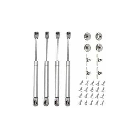 4 stk Gasspjeld 80N Hydraulisk Gassfjær Støtte Møbler Skap Dør Dør for Skap Bokhyller Møbler (4, 80n)