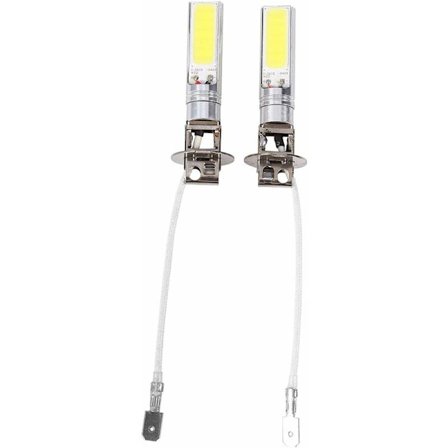 2 stk. H3 LED-tågepærer Xenon-forlygter Hvid 6000 k dc12v 10w 10000k