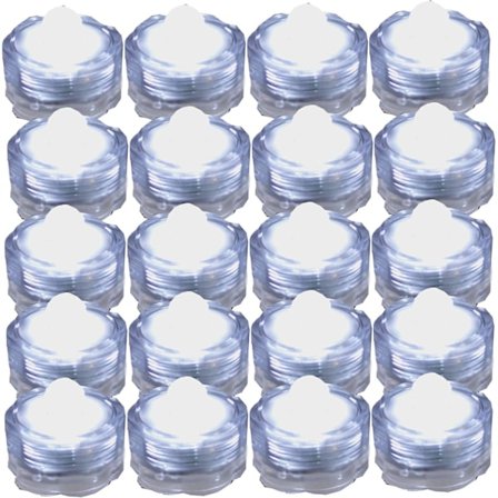 Supersterke LED blomster telys, vanntette, for fester og bryllup, blomsterformet hvitt lys