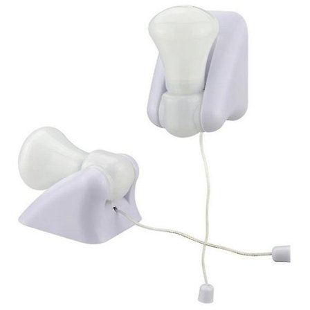 Bærbar Trekkledning LED Pære Skap Kleskap Lampe Nattlys Batteridrevet Selvklebende Vegglampe Gang Soverom Belysning