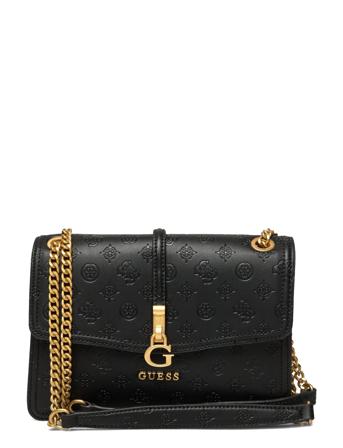 G James Logo Convrtbl Xbdy Flp Bags Hand Bags Svart GUESS*Betinget Tilbud