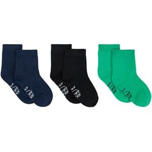 A Happy Brand Pack of 3 Green Navy And Black Socks 28-30 (4-6 Years) - Underwear - 28-30 (4-6 Years) - Green