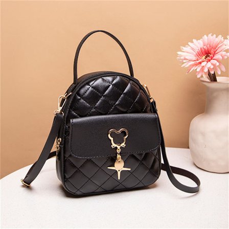 Naisten PU-nahkainen Rhombus-minireput Muoti koulureppu