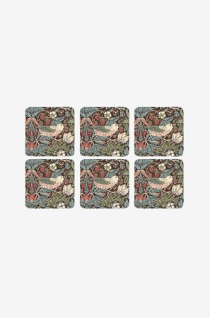 Pimpernel - Lasinaluset Morris & Co Strawberry Thief Brown, 6/pakk. - Monivärinen - Baari- & juomatarvikkeet - - Homeroom