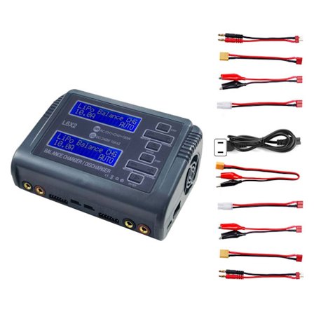 L6X2 C240 Dubbelkanal 240W Fjärrkontroll Batteriladdare för LiHV NiMH och Mer