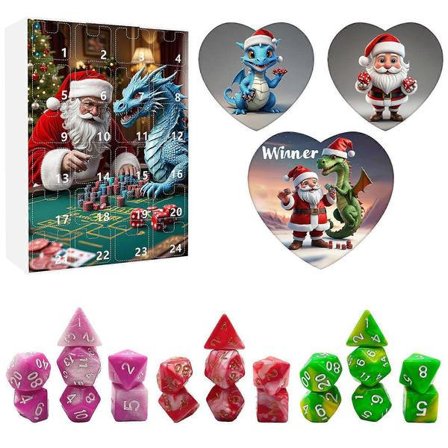 Jule Nedtællingskalender Blind Box Terninger Blind Box Mini Farvede Terninger Juledekorationer