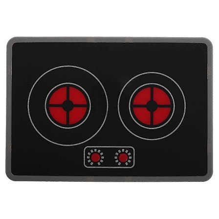 Realistisk induktionshäll med ljuseffekter, köksleksak för barn, låtsaslek, tecknad mat, köksspis, modellleksak