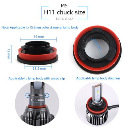 Bil LED Strålkastare Glödlampa Sockel Adapter Sockelhållare H1 H4 H7 H11