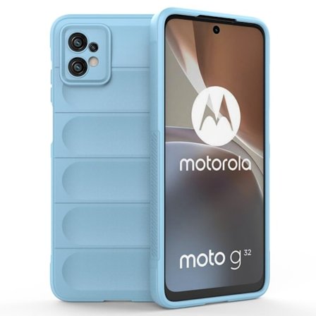Blødt grebsformet cover til Motorola Moto G32 - Blå