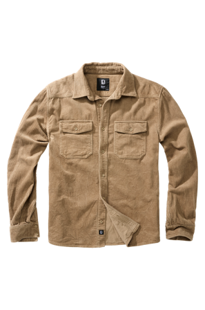 Brandit Corduroy Classic Long Sleeve Shirt Camel M