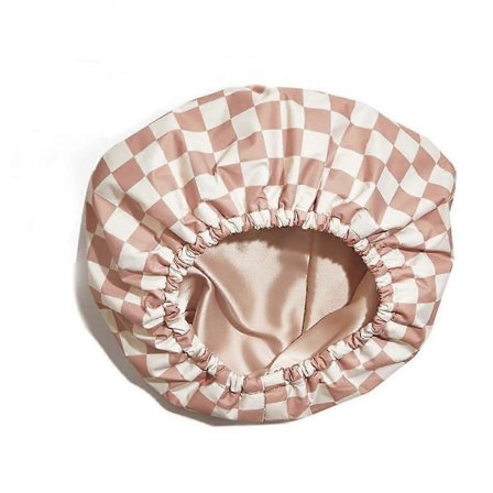 Luksus Brusehætter til Kvinder Genanvendelige Vandtætte - Flexi Satinforet, Stor Bred Brusehætte til Kvinder & Mænd, Justerbar, Stilfuld Hårhætte til 