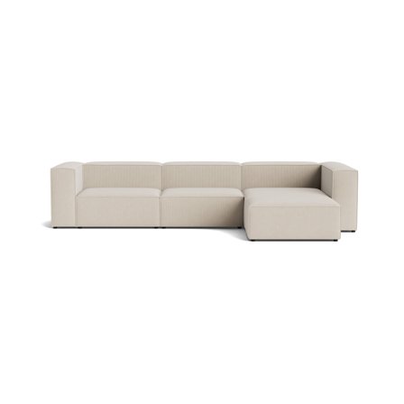 Lissabon XL Chaiselong Sofa, Højrevendt, Rebel Beige | 360cm - Slidstærk Kvalitetsstof Sofa - 360x190x72cm