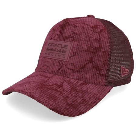 New Era - Motor Röd trucker Keps - Red Bull Cord 9FORTY E-frame Burgundy Trucker @ Hatstore