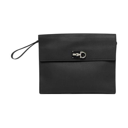 Salvatore Ferragamo, Clutches Zwart, Heren, Maat:ONE Size