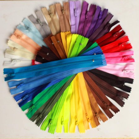 Lynlåse 50 stk. 8,85 tommer*1 tommer blandede nylon spiral lynlåse tilfældige