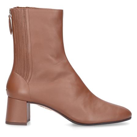 Aquazzura, Saint Honor 50 nappa leather ankle boots Brązowy, Kobieta, Rozmiar: 40 EU
