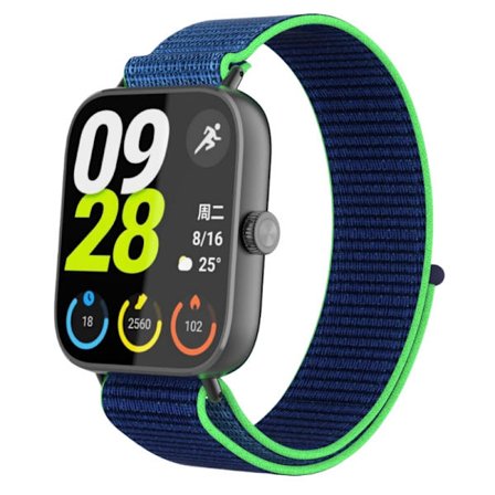 Redmi Watch 5/4 -punottu nailonranneke Green