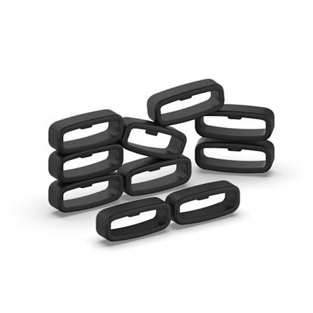 Løkke for 22 mm klokkestropp 10-pakning Svart Black