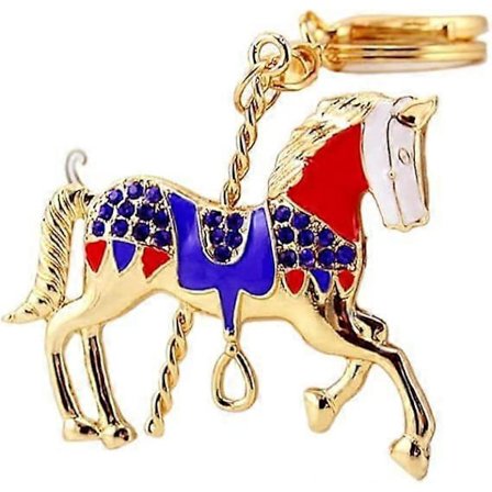 Hest Nøgleringe Rhinestone Nøglering Dekorativ Metal Hest Nøgleringe Emalje Nøglering Vedhæng Nøglering Bil Nøglering Holder Metal Charms til N