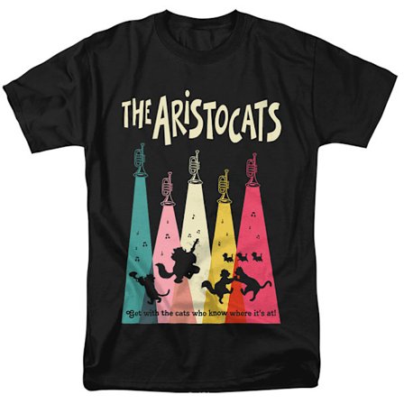 The Aristocats Dam/Dam Rainbow T-Shirt XL Svart