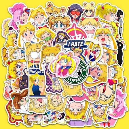 50 st Sailor Moon Luna Crystal Naoko Takeuchi Cosmo The Movie Stickers Manga DIY