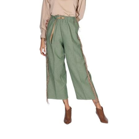 White Sand, Wide Trousers Groen, Dames, Maat:S