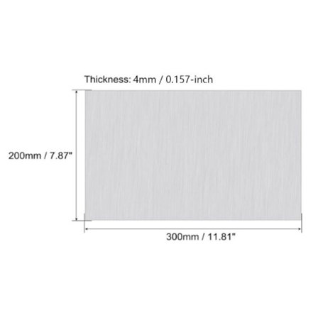 1 stk 7075 Aluminiumsplade Rektangulær Aluminiumsplade