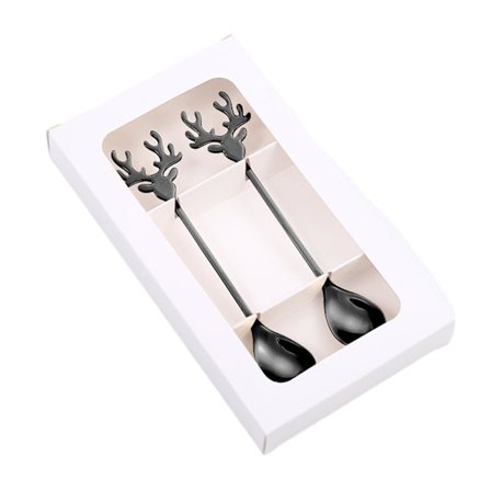 2 stk. Rustfri Elg Horn Skeer Burr-frie Delikate Restaurantsskeer til Køkken Sort