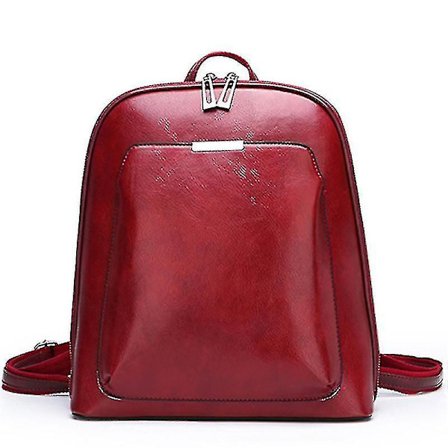 Ny Myk Lær Kvinne Koreansk Mote Retro Ryggsekk