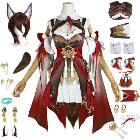 För Cosplay Honkai Star Rail För Cosplay Kostym Halloween Outfit Uniform Full Set Kostym För Unisex Vuxen Tingyun Medium