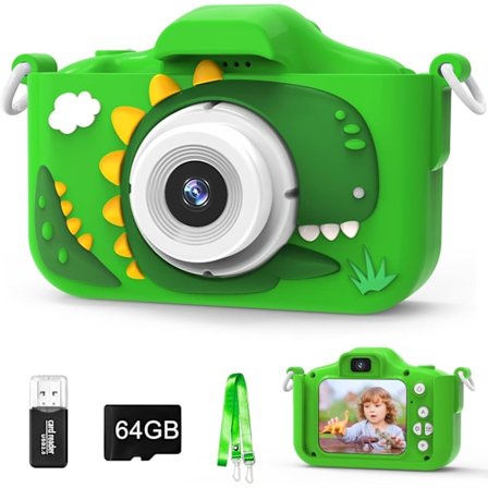 Lasten kamera, kamera lapsille 64 Gt:n kortilla, 48 MP, 1080P HD, lasten kamera taaperoille tytöille pojille lapsille
