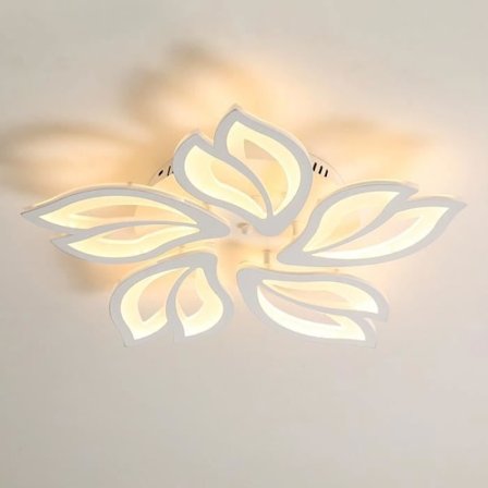 LED Taklampe 65W Kreativ Blomst Taklampe Moderne Lysekrone for Stue Soverom Gang Kjøkken 3500K Varmt Hvit
