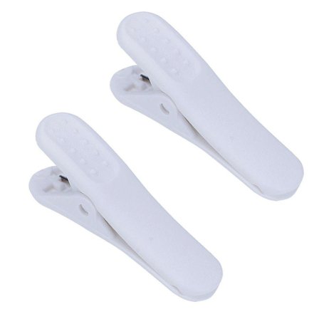 Hållare till hörlurssladd - hörlursklämma - 2-pack vit [Large]