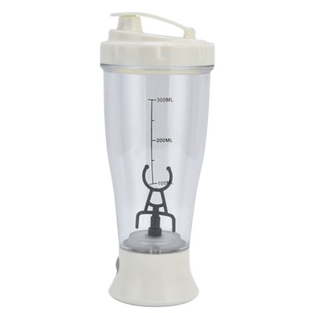 Sähköinen sekoituskuppi Yksinkertainen 350ml Kahvi Maito Ravistuspullo Automaattinen Ravistin KuppiValkoinen