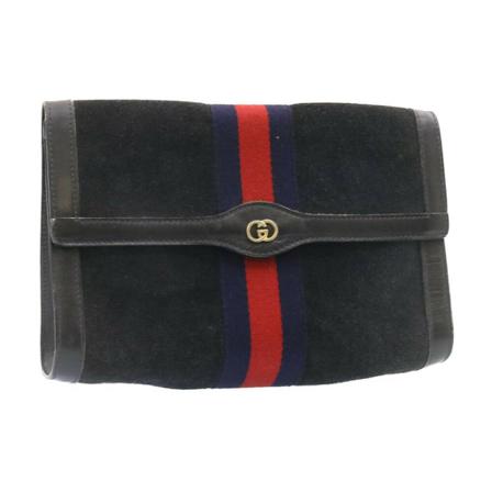 Gucci Vintage Clutches Sort, Dame Vintage Tasker, Størrelse: ONE Size