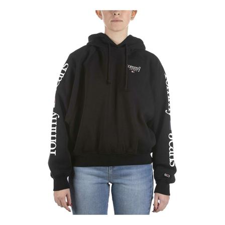 Tommy Hilfiger, Hoodies Czarny, Kobieta, Rozmiar: XS